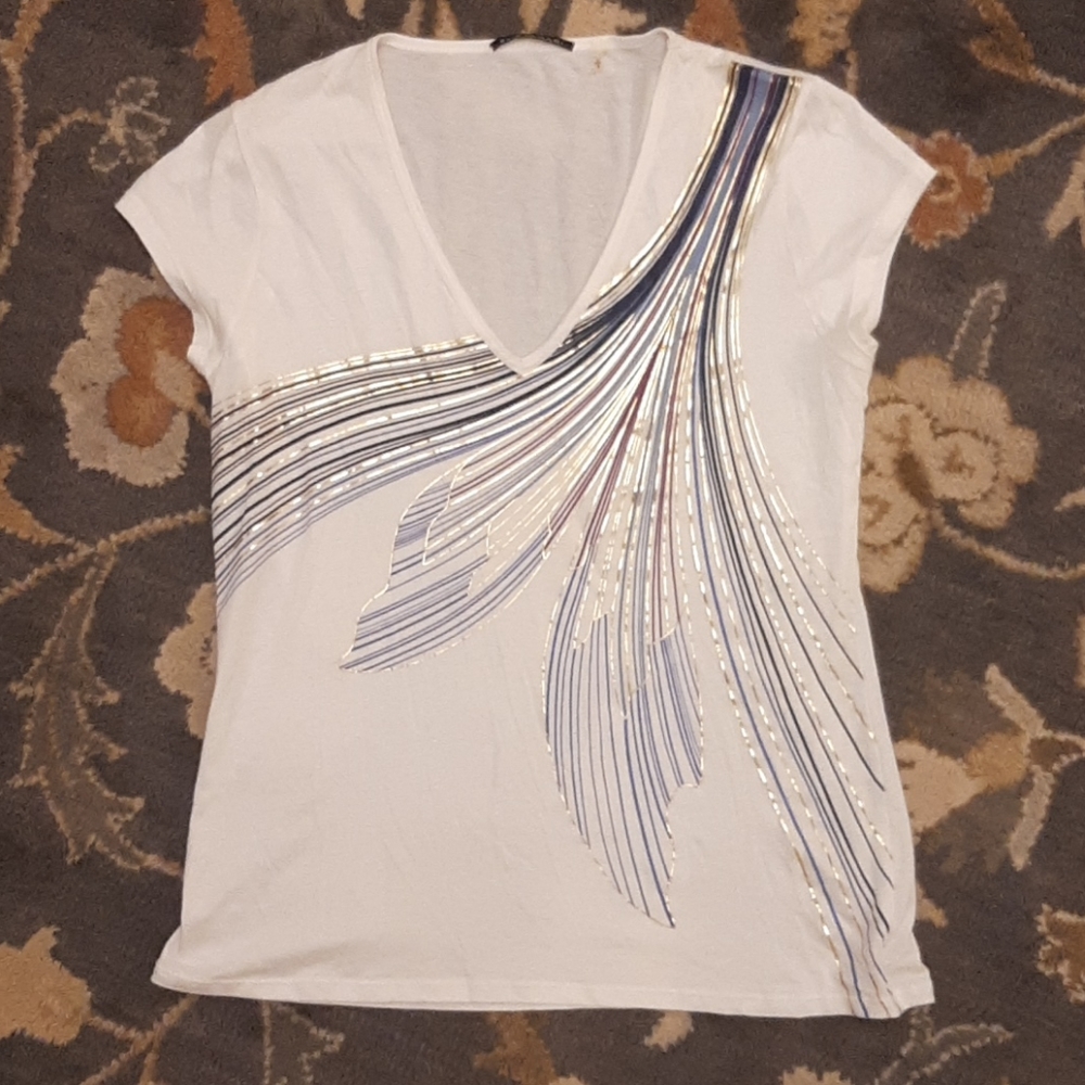 NWOT Elie Tahari printed cotton T